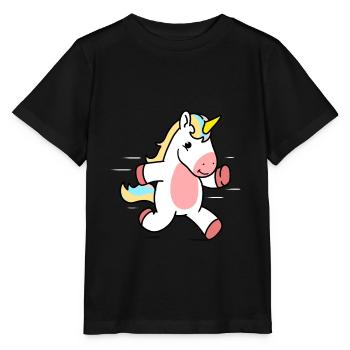 Licorne en courant - T-shirt bio MINI CREATOR Stanley/Stella Enfant - noir - Devant - Mikhail (115cm)