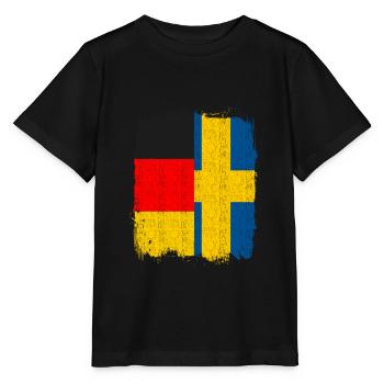 German Swedish Flag - Stanley/Stella MINI CREATOR Kids’ T-Shirt - black - Front - Mikhail (115cm)