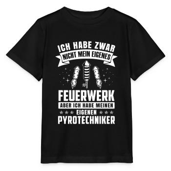 Ich habe zwar nicht mein eigenes Feuerwerk - Stanley/Stella Kinder T-Shirt MINI CREATOR  - Schwarz - Vorne - Mikhail (115cm)