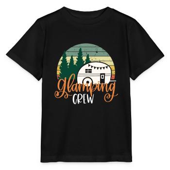 Glamping Glamourous Camping Glampings Luxury Vacation - Stanley/Stella MINI CREATOR Kids’ T-Shirt - black - Front - Mikhail (115cm)