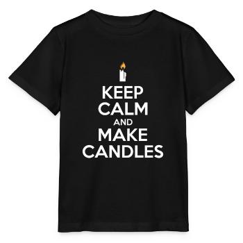 Halten Sie ruhig und machen Kerzen Kerze machen diy - Stanley/Stella Kinder T-Shirt MINI CREATOR  - Schwarz - Vorne - Mikhail (115cm)
