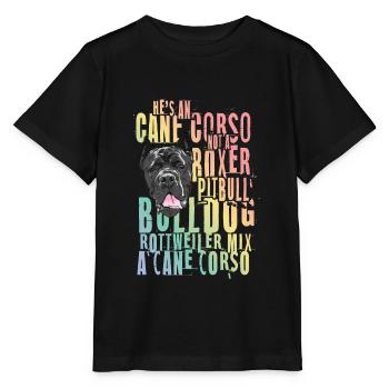 Cane Corso pour cane Corso propriétaire Cane - T-shirt bio MINI CREATOR Stanley/Stella Enfant - noir - Devant - Mikhail (115cm)
