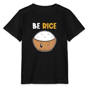 Kawaii riz drôle de jeu de mots riz - T-shirt bio MINI CREATOR Stanley/Stella Enfant - noir - Devant - Mikhail (115cm)