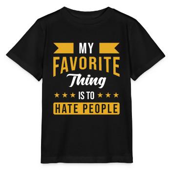 Je déteste les gens de drôles de phrases - T-shirt bio MINI CREATOR Stanley/Stella Enfant - noir - Devant - Mikhail (115cm)
