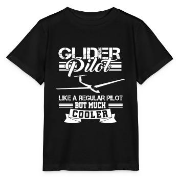 Planeur pilote planeur - T-shirt bio MINI CREATOR Stanley/Stella Enfant - noir - Devant - Mikhail (115cm)