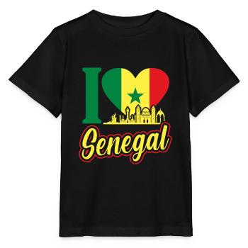 Sénégal - T-shirt bio MINI CREATOR Stanley/Stella Enfant - noir - Devant - Mikhail (115cm)
