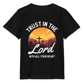 Jésus Proverbe Dieu foi Bible Prière Don - T-shirt bio MINI CREATOR Stanley/Stella Enfant - noir - Devant - Mikhail (115cm)