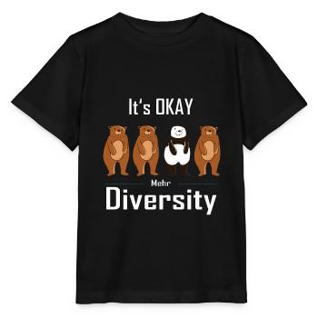 Plus de diversité - T-shirt bio MINI CREATOR Stanley/Stella Enfant - noir - Devant - Mikhail (115cm)
