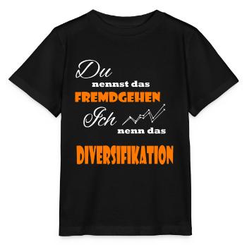 Aktien Trading Diversifikation Lustige Sprüche - Stanley/Stella Kinder T-Shirt MINI CREATOR  - Schwarz - Vorne - Mikhail (115cm)
