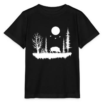 forêt nature nature nature - T-shirt bio MINI CREATOR Stanley/Stella Enfant - noir - Devant - Mikhail (115cm)