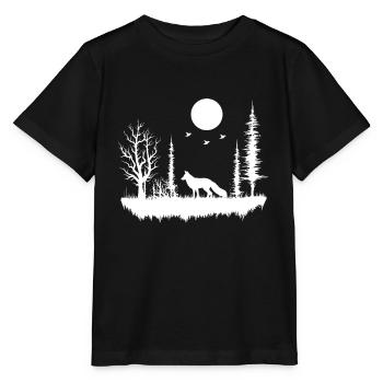 forêt nature nature nature - T-shirt bio MINI CREATOR Stanley/Stella Enfant - noir - Devant - Mikhail (115cm)