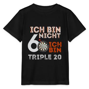 Dart Team Darth Evolution Darts Player Lustig Frau - Stanley/Stella Kinder T-Shirt MINI CREATOR  - Schwarz - Vorne - Mikhail (115cm)