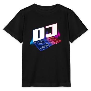 DJ DJ Disco Deejay Turntable cadeau - T-shirt bio MINI CREATOR Stanley/Stella Enfant - noir - Devant - Mikhail (115cm)