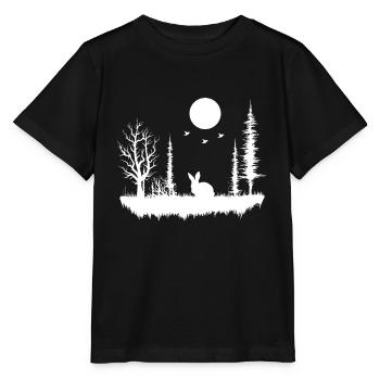 forêt nature nature nature - T-shirt bio MINI CREATOR Stanley/Stella Enfant - noir - Devant - Mikhail (115cm)