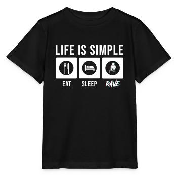 Rave Raver Techno Electro Musique - T-shirt bio MINI CREATOR Stanley/Stella Enfant - noir - Devant - Mikhail (115cm)