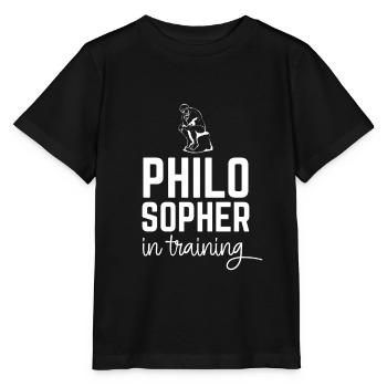 Philosopher in Training - Stanley/Stella MINI CREATOR Kids’ T-Shirt - black - Front - Mikhail (115cm)