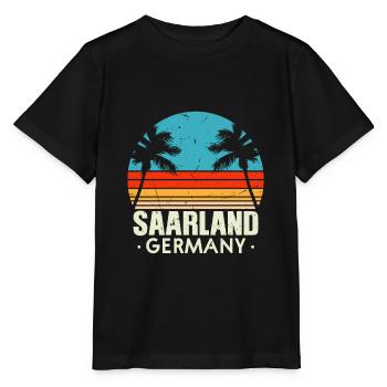 Saarland Retro Vintage Design - Stanley/Stella MINI CREATOR Kids’ T-Shirt - black - Front - Mikhail (115cm)