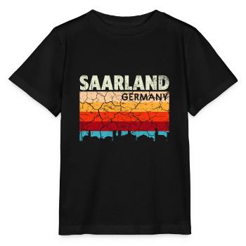 Saarland Retro Vintage Design - Stanley/Stella MINI CREATOR Kids’ T-Shirt - black - Front - Mikhail (115cm)