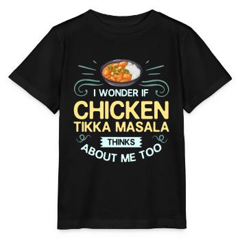 Chicken tikka masala CTM Nourriture indienne Curry - T-shirt bio MINI CREATOR Stanley/Stella Enfant - noir - Devant - Mikhail (115cm)