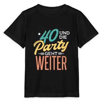 40th Birthday - Stanley/Stella MINI CREATOR Kids’ T-Shirt - black - Front - Mikhail (115cm)
