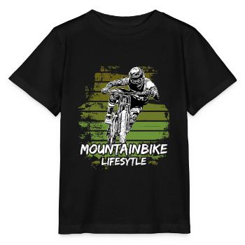 Mountain Biker / MTB Downhill Fahrrad geschenk - Stanley/Stella Kinder T-Shirt MINI CREATOR  - Schwarz - Vorne - Mikhail (115cm)