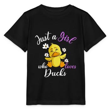 Juste Une Fille Qui aimes Ducks Femmes Filles Canard - T-shirt bio MINI CREATOR Stanley/Stella Enfant - noir - Devant - Mikhail (115cm)