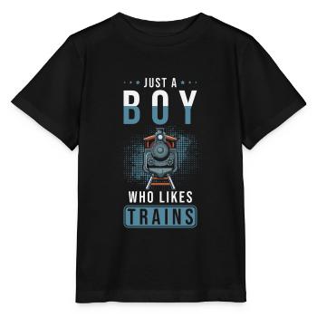 Trains Train Railway Model Railway Saying - Stanley/Stella MINI CREATOR Kids’ T-Shirt - black - Front - Mikhail (115cm)