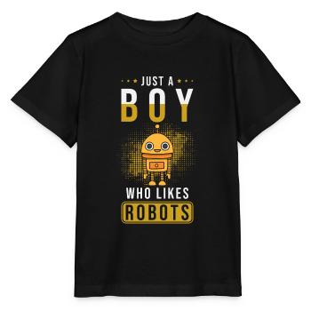 Roboter - Stanley/Stella Kinder T-Shirt MINI CREATOR  - Schwarz - Vorne - Mikhail (115cm)
