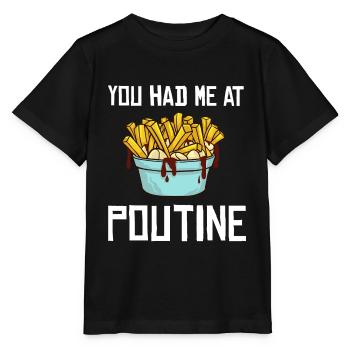 Poutine Frites Canada Recette de nourriture - T-shirt bio MINI CREATOR Stanley/Stella Enfant - noir - Devant - Mikhail (115cm)
