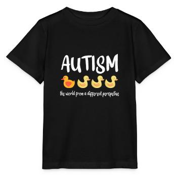 Autism awareness: different perspective - Stanley/Stella MINI CREATOR Kids’ T-Shirt - black - Front - Mikhail (115cm)