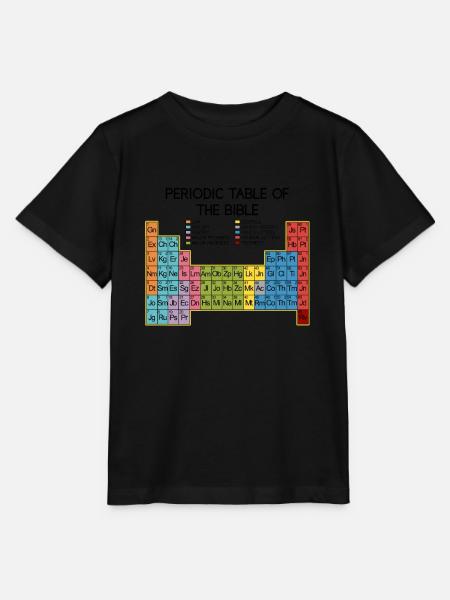 Christlich Geschenk - Gottes Wort - Periodensystem - Stanley/Stella T-shirt MINI CREATOR til børn - sort