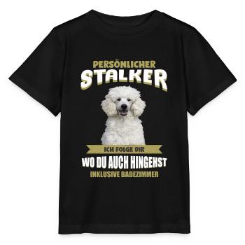 Pudel - Pudel Hund - Stanley/Stella Kinder T-Shirt MINI CREATOR  - Schwarz - Vorne - Mikhail (115cm)