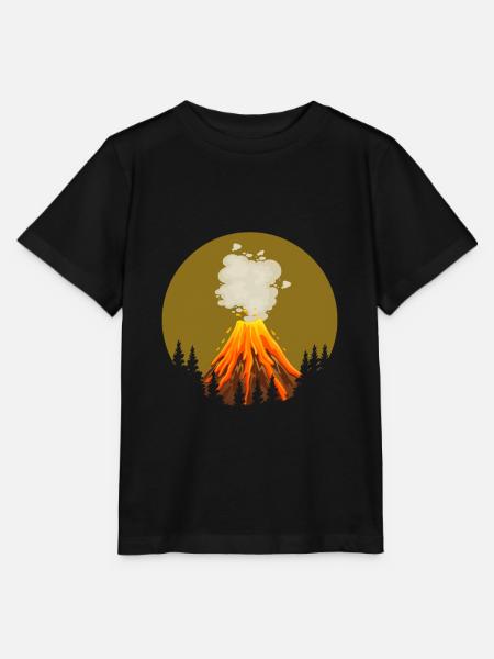 Cooles Vulkan Design - Stanley/Stella Kinder T-Shirt MINI CREATOR  - Schwarz