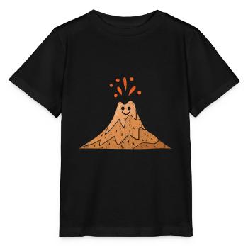Cooles Vulkan Design - Stanley/Stella Kinder T-Shirt MINI CREATOR  - Schwarz - Vorne - Mikhail (115cm)