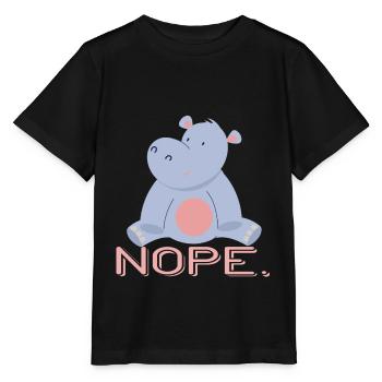 Hippopotames hippopotame - T-shirt bio MINI CREATOR Stanley/Stella Enfant - noir - Devant - Mikhail (115cm)