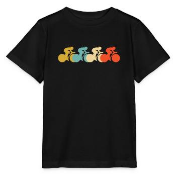 Retro Vintage Fahrrad Racing Radfahrer Radfahren - Stanley/Stella Kinder T-Shirt MINI CREATOR  - Schwarz - Vorne - Mikhail (115cm)