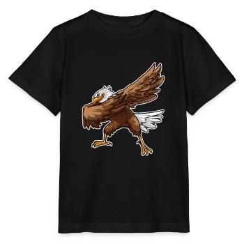4. Juli Proud Dabbing American Eagle USA T-Shirt - Stanley/Stella Kinder T-Shirt MINI CREATOR  - Schwarz - Vorne - Mikhail (115cm)