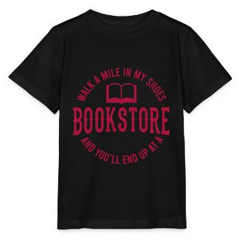 Libraire Bouquin vermisseeux de livres - T-shirt bio MINI CREATOR Stanley/Stella Enfant - noir - Devant - Mikhail (115cm)