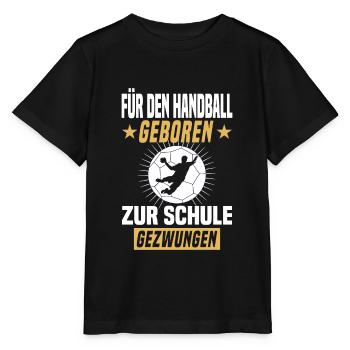Handball Sprungwurf Ball Handballspieler Geschenk - Stanley/Stella Kinder T-Shirt MINI CREATOR  - Schwarz - Vorne - Mikhail (115cm)