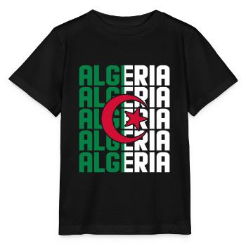 Algerien - Stanley/Stella Kinder T-Shirt MINI CREATOR  - Schwarz - Vorne - Mikhail (115cm)