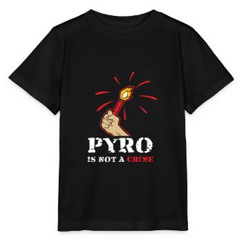 Pyro is no crime pyrotechnics is not a crime - Stanley/Stella MINI CREATOR Kids’ T-Shirt - black - Front - Mikhail (115cm)