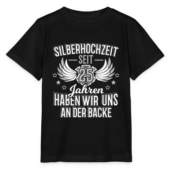 Silberhochzeit 25 Jahre Ehe Geschenk - Stanley/Stella Kinder T-Shirt MINI CREATOR  - Schwarz - Vorne - Mikhail (115cm)