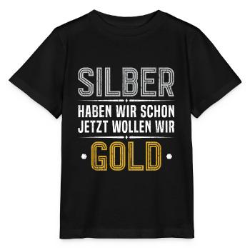 Silberhochzeit 25 Jahre Ehe Geschenk - Stanley/Stella Kinder T-Shirt MINI CREATOR  - Schwarz - Vorne - Mikhail (115cm)