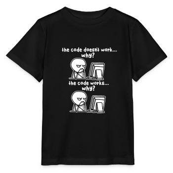 Programming Code Computer Programmer Software - Stanley/Stella Kinder T-Shirt MINI CREATOR  - Schwarz - Vorne - Mikhail (115cm)