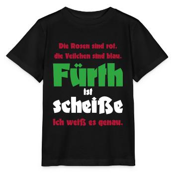 Antifü anti Fürth gegen Fürth Fussball Fan Spass - Stanley/Stella Kinder T-Shirt MINI CREATOR  - Schwarz - Vorne - Mikhail (115cm)