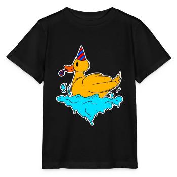 canard en plastique - T-shirt bio MINI CREATOR Stanley/Stella Enfant - noir - Devant - Mikhail (115cm)