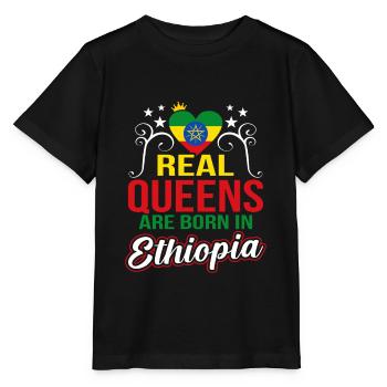 Ethiopia - Stanley/Stella MINI CREATOR Kids’ T-Shirt - black - Front - Mikhail (115cm)