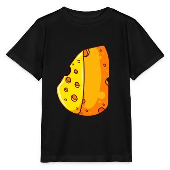 Fromage fromage fromager Parmesan Gourmet - T-shirt bio MINI CREATOR Stanley/Stella Enfant - noir - Devant - Mikhail (115cm)