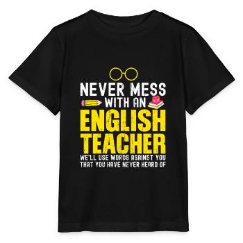 Englisch Lehrer - Stanley/Stella Kinder T-Shirt MINI CREATOR  - Schwarz - Vorne - Mikhail (115cm)