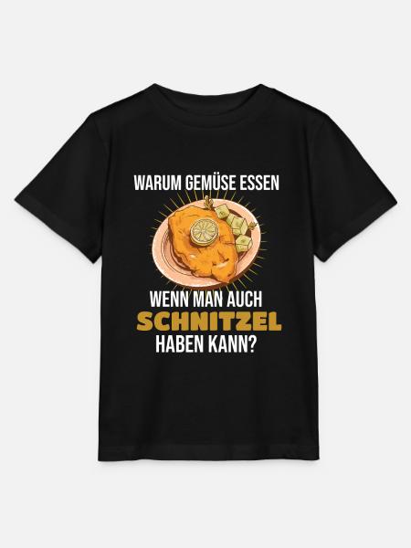 Schnitzel Warum Gemüse essen - Stanley/Stella Kinder T-Shirt MINI CREATOR - Schwarz